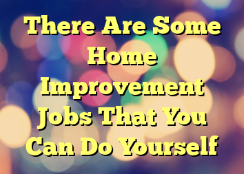 There Are Some Home Improvement Jobs That You Can Do Yourself