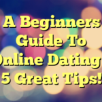 A Beginners Guide To Online Dating – 5 Great Tips!