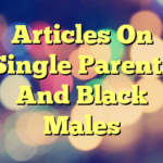 Articles On Single Parents And Black Males