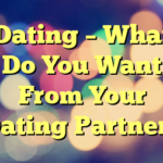 Dating – What Do You Want From Your Dating Partner?