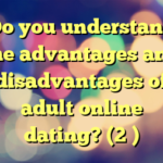 Do you understand the advantages and disadvantages of adult online dating? (2 )