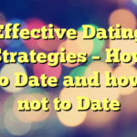 Effective Dating Strategies – How to Date and how not to Date