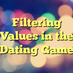 Filtering Values in the Dating Game