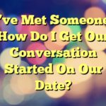 I’ve Met Someone, How Do I Get Our Conversation Started On Our Date?