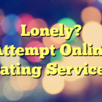 Lonely? Attempt Online Dating Services