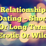 Relationship Dating – Short Or Long Term Erotic Or Wild