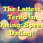 The Lattest Ternd in Dating: Speed Dating!