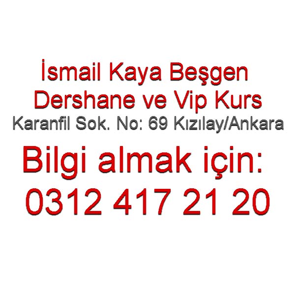 Ankara Dershaneleri İletişim