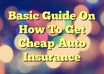 Basic Guide On How To Get Cheap Auto Insurance