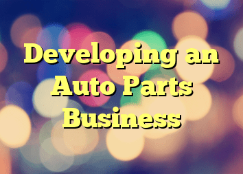 Developing an Auto Parts Business