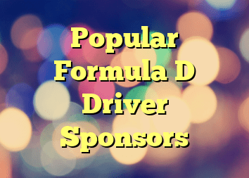 Popular Formula D Driver Sponsors