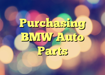 Purchasing BMW Auto Parts